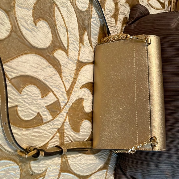 Michael Kors Gold Small Cross Body Handbag With Removable Wallet - Picture 6 of 6
